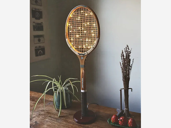 Vintage Tennis Racket Lamp