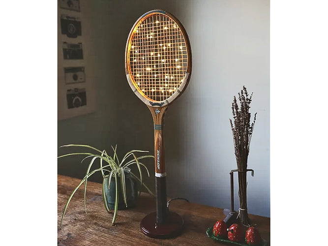 Vintage Tennis Racket Lamp